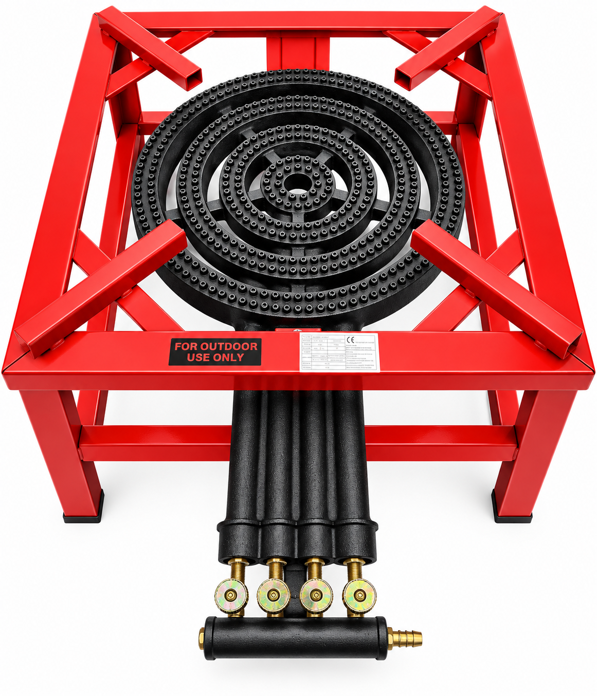 20.8KW Red 4 KEY HEAVY DUTY CAST IRON LPG GAS RING COOKER BURNER CATERING OUTDOOR