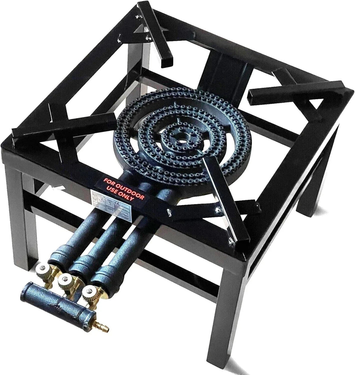 12.2KW 3 KEY HEAVY DUTY SINGLE CAST IRON LPG GAS COOKER BURNER CATERING OUTDOOR