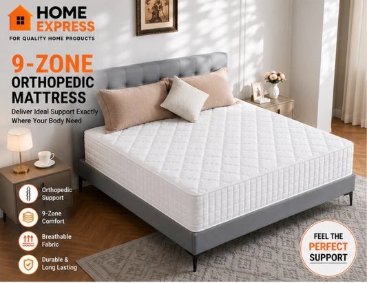 Double Mattress 4FT6 | 10" Memory Foam & Pocket Sprung | 9-Zone Orthopedic