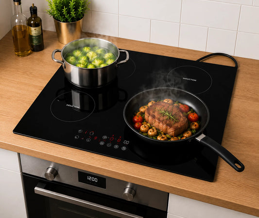 HEME 60cm 4 Zone Induction Hob Black Touch Control