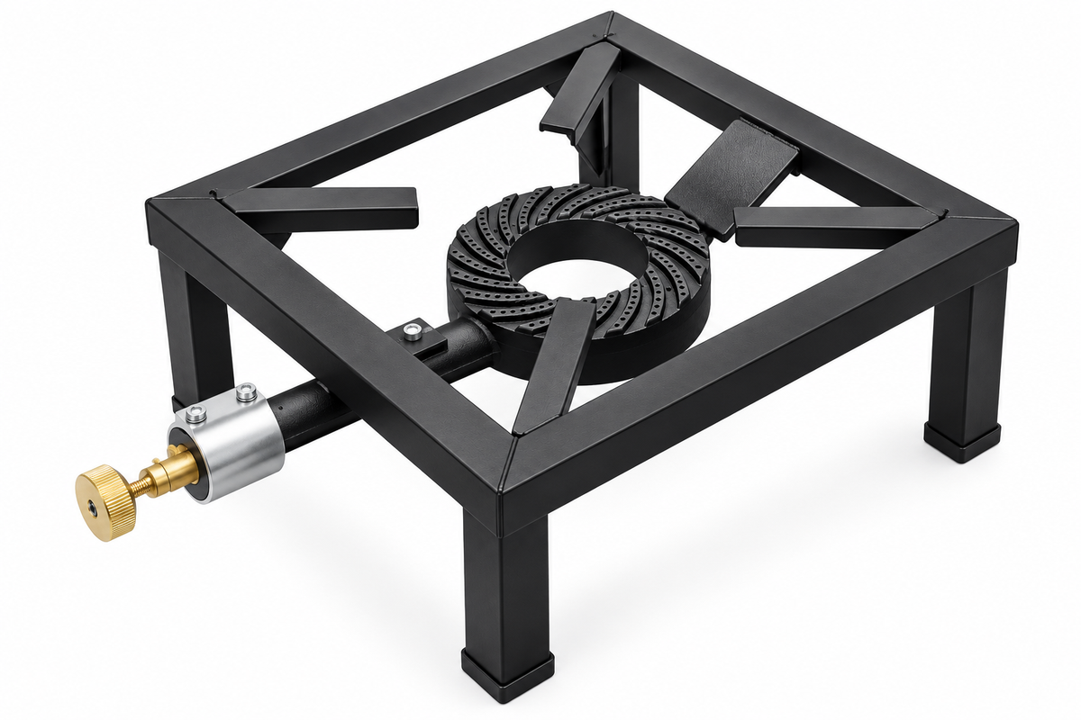 5.1KW Single Key Heavy Duty Single Cast Iron LPG Gas Boiling Ring Burner Catering
