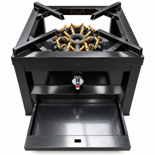 32 Jet Stockpot Commercial Stove Burner LPG Or Natural Gas Black